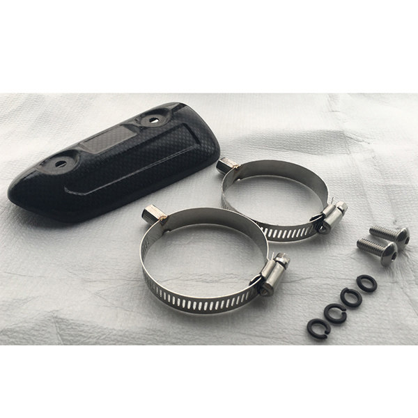 Motorcycle Exhaust System Middle Link Pipe Carbon Fiber Heat Shield Cover Guard Anti-Scalding Shell